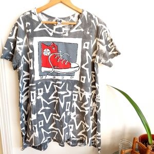 Vintage star sneaker gray oversized tee medium